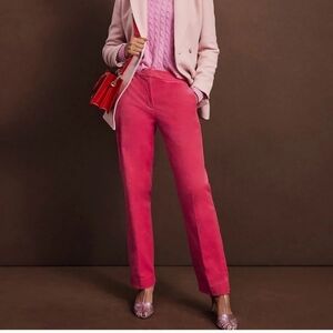 J Crew Full-length Kate straight-leg pant in stretch velvet NWT Sz 2